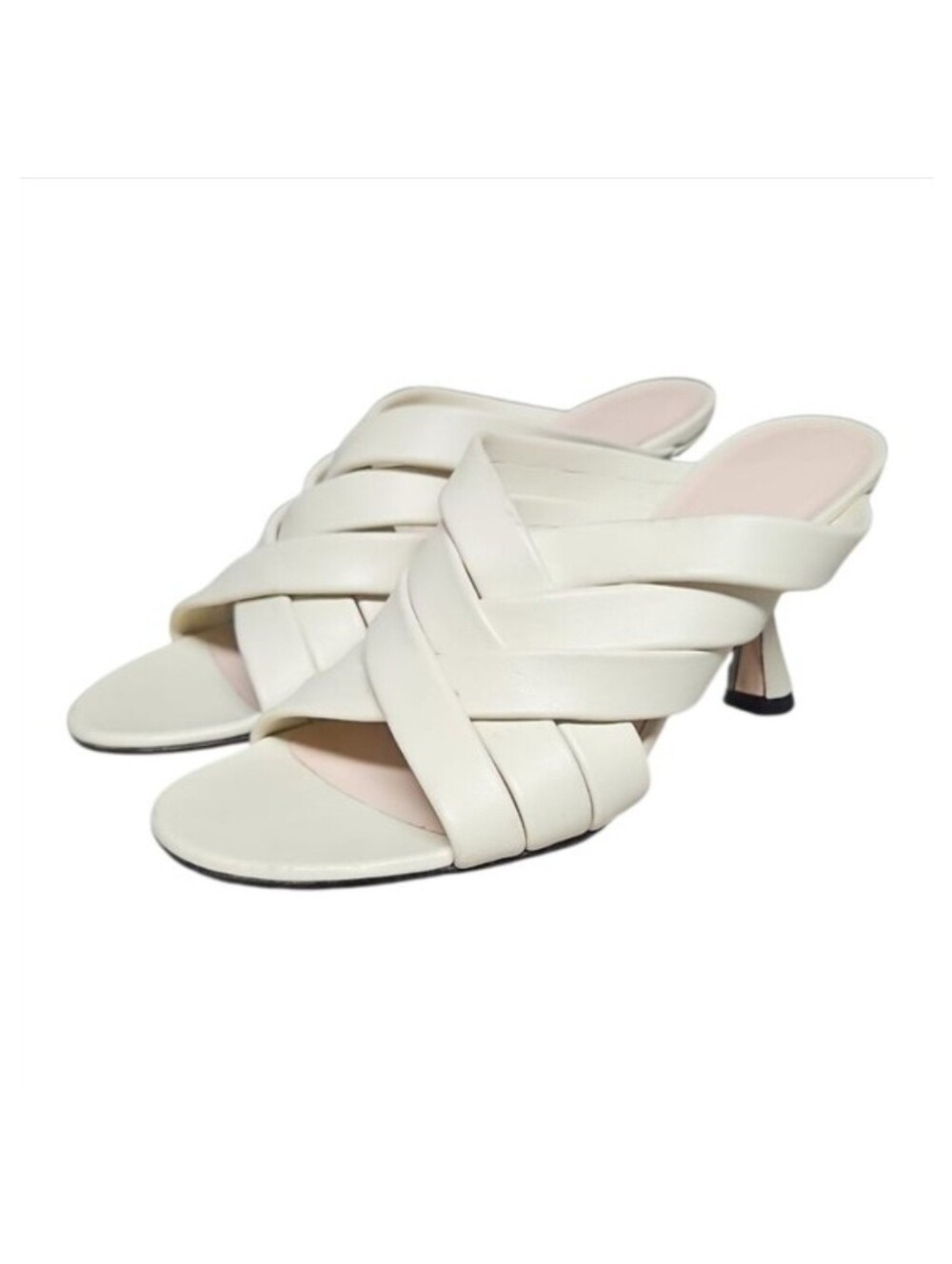 WANDLER | Louie Cream Leather Mules EU 38 US 8